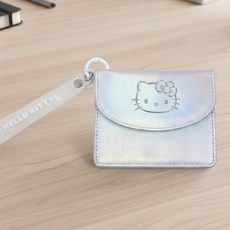 산리오 헬로키티 반짝이 글리터 미니 카드지갑 스트랩형)