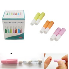 안전 홈케어 혈당측정용 자동채혈침 일회용 란셋 혈액형검사 일회용란셋 니들, [28G]혈당측정용, 1개