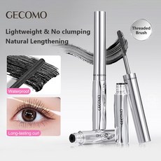 마스카라 GECOMO 슬렌더 앤 덴스 번짐 방지 오래 지속되는 내추럴 컬링 두꺼워지는 나선형 브러쉬, [01] 옵션1