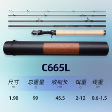 RANXY 蘭溪 2.0 泛用便攜旅行竿 C665L 富士 O+A 導環 五節魚竿, C665L1.98米-槍柄【新手推薦】