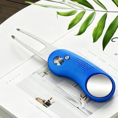 골프 캐디 라운딩 원터치 접이식 그린 디봇 수리기, 1개, 파란색 blue