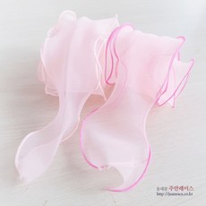 핑크 노방인타리본 형광 바이어스 인터로크 와이어 낚시줄 DIY악세사리 리본공예재료, 4개, 2번