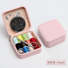臺灣爆款-針線盒家用高質量好宿舍縫補針線套裝便攜結婚針線包實用縫衣線盒, ★☆淺桃色（16件套裝）★☆, 1個