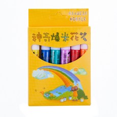 3D爆米花立體彩繪筆 膨脹效果 DIY筆 畫畫 塗鴉筆 兒童DIY 繪畫用具, 1個, 一盒6隻