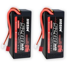 RC카 배터리 충전지 호심 2PCS 2S 7.4V 25C 5200mAh 리포 RC 자동차 트럭 보트 장착 X08 X07 X07W 고속 1/10 스케일 리모컨 자동차용, 2x 7.4V 5200mah