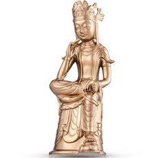 반가사유상 미륵 부처님 국내제작 불상 한국기념품 중앙박물관굿즈, 일월보관 10cm 황동색, 1개