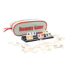 Rommy 數字遊戲 以色列麻將 袋裝小牌大字版2-4人 桌遊, 1個, Multicolor
