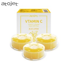 비타 아토젯 샤워기 헤드필터 / 고농축 비타민C함유, 3개, 블루레몬