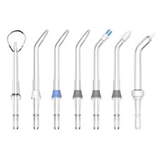 HEYAXA 워터 플로서 및 초음파 전동 칫솔 콤보 2411WF 교체 팁 7개 화이트 214911, HEYAXA 워터 플로서 및 초음파 전동 칫솔 콤보 2