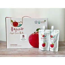 홍천 사과즙 너브내참사과농장 안심뚜껑파우치 사과즙, 120ml, 100개