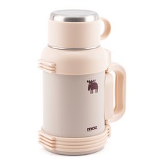 MOZ 스웨덴 316스텐 아웃도어맥스 대용량 보온병 캠핑 글램 야외활동 보온보냉병, 1개, 1300ml, 오트밀베이지