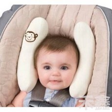 Q貝比 可調式兒童安全座椅護頭枕 推車保護頸椎頭部, 1個, 粉色(現貨)