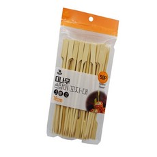 메가디자인 나무꽂이 손잡이꽂이 대형 18cm 50P 샌드위치꼬지