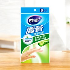 妙潔 蘆薈護手清潔手套 S、M號 家用清潔 護手配方, S/小,蘆薈護手, 1個