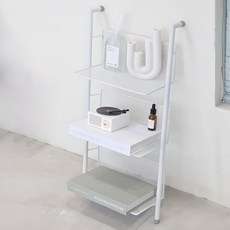 EVER HOUSE 雜誌架 書塔立架 壁掛層架, 白色, 3層