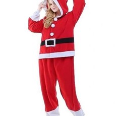 MGJK聖誕裝扮 聖誕節cosplay表演服 聖誕老人卡通連體睡衣 成人男女秋冬季萬聖節派對COS服裝