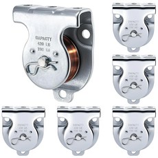 콜로치 6팩 벽걸이 풀리 38인치 와이어 또는 로프 아연 도금 풀리용 헤비 듀티 112인치 천장 마운트 싱글 풀리 작업 하중 420파운드, 콜로치 6팩 벽걸이 풀리 38인치 와이어 또는 로프 아