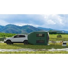 도킹 텐트 자동차 후면 SUV 트렁크 차박용 그늘막 캠핑 스타리아 차량용품, 420D 블루 세트 2