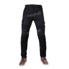 오토바이 겨울 방풍 슬림 플리스 방한 방수 청바지 바이크 신축성 라이딩 팬츠 바지 보호장비, 1. L, 4. 시멘트 그레이 업그레이드 방수(보호 장비 제외)