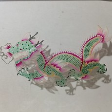 手工 皮影 龍 牛皮雕刻 擺飾 長35cm, 如圖所示, 1個