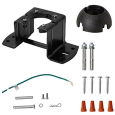 행거 볼 세트가 있는 천장 팬 장착 브래킷 고강도 탄소강 대성당 캐노피 브래킷 접지 와이어 및 장착 하드웨어 포함 (블랙), 행거 볼 세트가 있는 천장 팬 장착 브래킷 고 탄소강