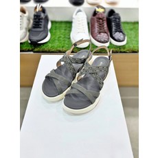 탠디 보석 경량 쿠션 여성 샌들 4CM굽 그레이 X25036_DG