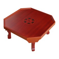 순수 제작가구 상감 정팔각 접이식 찻상, 가로/세로47x높이22(cm), 1개