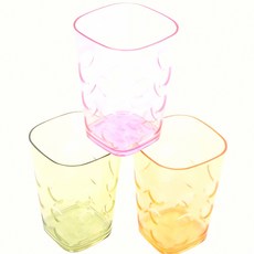 물방울 사각 쥬스컵 대형 음료 기 잔 투명 컵 물컵 주스기 밀폐 용기 식기 키친 용품, 본상품