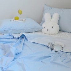 [알렌드리] 국산 듀라론 쿨링 여름 냉감 이불 60수 쿨 얇은 겹이불, SS 이불단품, 블루