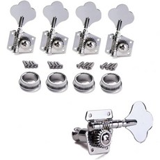 베이스 튜닝 키 빈티지 오픈 스타일 머신 헤드 튜너 세트 스트링 기타용 나사 페룰 포함 2323611, 베이스 튜닝 키 빈티지 오픈 스타일 머신 헤드 튜너 세