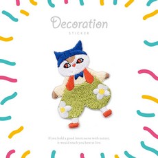 貓咪刺繡布貼 - 熨燙款 手帳貼, 1個, E款 (4cm*5.3cm)