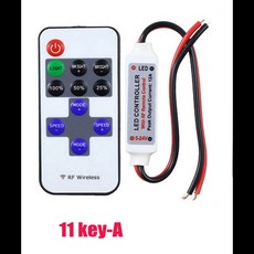 LED 스포트라이트 터치 조광기 RF 무선 제어 리모컨 램프 단색 12V 24V 밝기 동적 조정, 1개