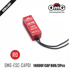 OMG 1400UF OMG-ESC-CAP01 Max20V CAP BOX 역방향 보호 초저임피던스 및 연결 방지 커패시터 모듈, 01 OMG-ESC-CAP01 Red