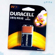 9V건전지 듀라셀 알카라인 사각배터리 디지털도어락용 1개 픽앤코501