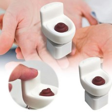 웃긴 소리나는 변기 키캡 키링 똥 방귀 빛나는 화장실 쓸데없는 선물 인싸템 병맛 재미있는, 단품, 1개