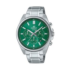 카시오 에디피스 크로노그래프 다이버 녹판 메탈 시계 (EFV650D-3AV) 103387