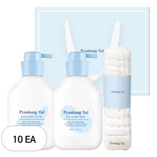편강율 키즈앤베이비라인 로션 590ml + 워시 590ml + 거즈 세트, 10세트