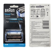 정품 브라운 전기면도기 쿨텍 40B CoolTec CT2s CT2cc 면도날 면도망, 1개, 블루, 면도헤드