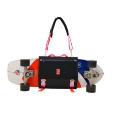 Gshop. 滑板包路衝板雙翹板陸地衝浪板雙肩背包陸衝板包滑板收納包, 黑紅色, 1個