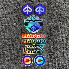 오토바이스티커 바이크 헬멧 슈퍼커브 베스파 데칼스티커, 1개, 반사 스티커 베스파