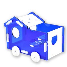【三隻小豬寵物用品】DIY壓克力造型屋PDW07-房車-大號 (顏色隨機，特價出清), 1個