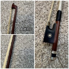 柚子樂器 初階基本 精選紅木弓桿 黑檀木珍珠眼馬尾庫, 1個, 1/2小提琴弓-圓弓