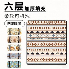 升級加厚防潮野餐墊 防水便攜戶外露營沙灘草地野炊墊, 波西*米亞-ultra版牛津布-不沾花草,200*150cm