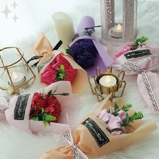 감사선물 조화 비누꽃 세송이 선물세트 박스포장 어버이날 스승의날 감사인사 기념일, 1개, 카네이션 체리핑크