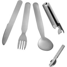 클로스 클래식 독일군 스테인리스 스틸 식기 세트 4개 캠핑용 야외용