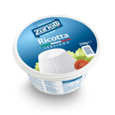 이탈리아 자네티 Zanetti 리코타 250g 살균 치즈 샌드위치 피자 샐러드, 1세트, 750g