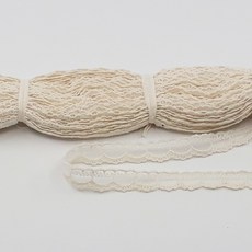 면사 하트봉봉 15야드 육각망레이스 면레이스 레이스, 내츄럴, 1개
