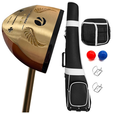 타이미노 메이플 우드 골프 퍼터 파크골프채 골프파우치+골프공*2+볼홀더*2 포함, 0도, R1