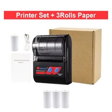 GOOJPRT 영수증 프린터 휴대폰 컴퓨터용 미니 휴대용 티켓 목록 비즈니스용, 4 Rolls Set 2