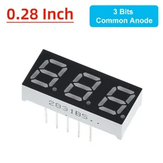 TZT 0.28/0.36/0.4/0.56 인치 LED 디스플레이 7세그먼트 1/2/3/4 비트 디지털 튜브 레드 공통 음극/양극 디, 01 5pcs, 1개, 23 0.28 3 bit Anode